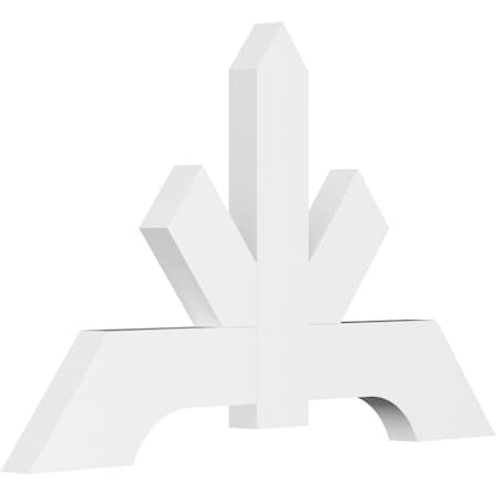 Ekena Millwork Vanguard Architectural Grade PVC Gable Bracket, 36"W x 22 1/2"H x 2"D x 4"F, 15/12 Pitch GBP036X23X0204VAN00